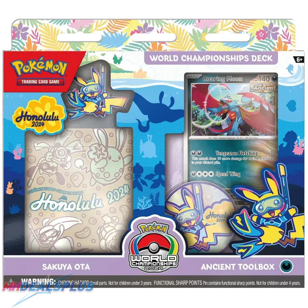 Pokemon 2024 World Championships Deck Set of 4 (Miraidon. Roaring Moon. Iron Thorns. Regidrago)