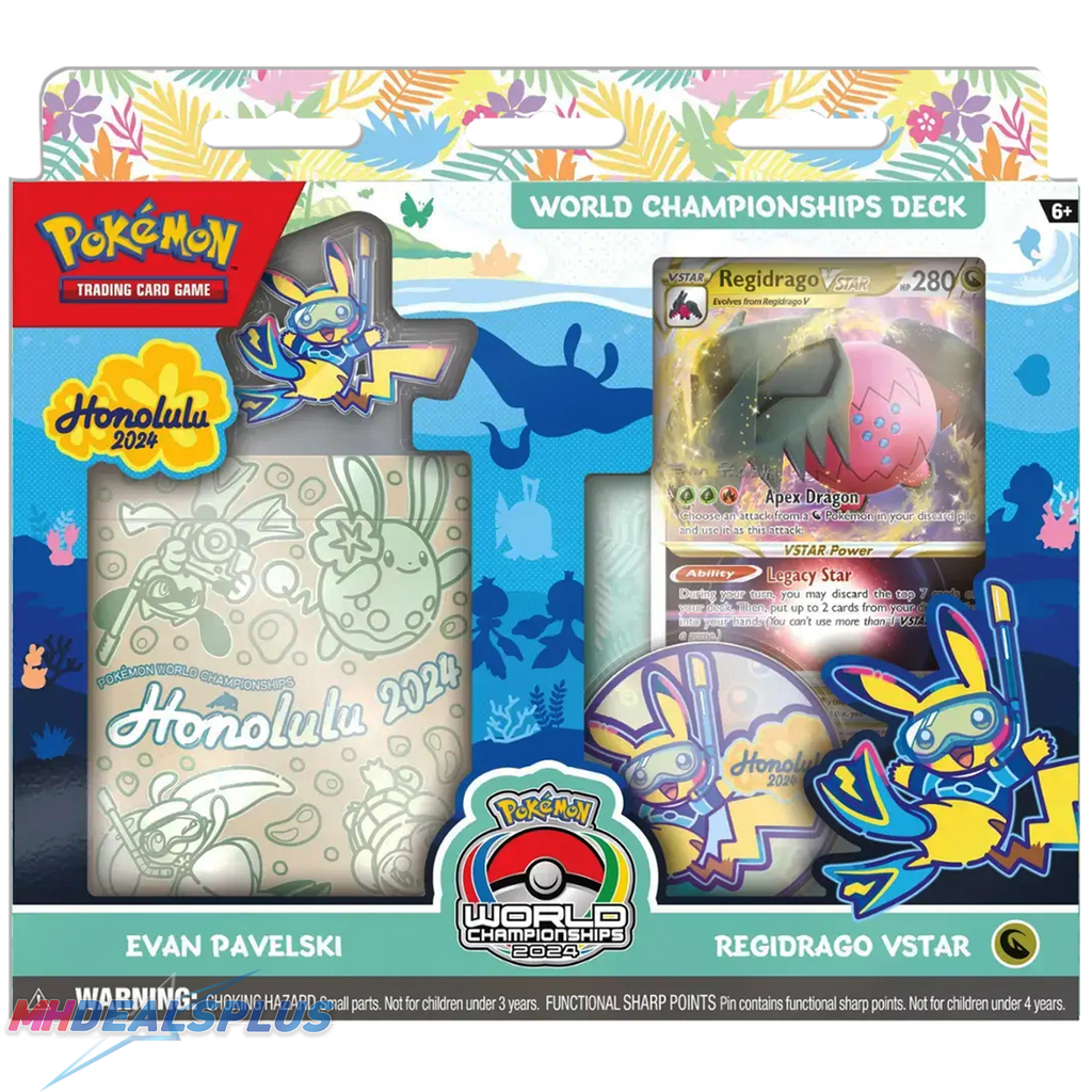 Pokemon 2024 World Championships Deck Set of 4 (Miraidon. Roaring Moon. Iron Thorns. Regidrago)