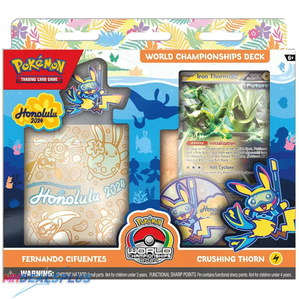 Pokemon 2024 World Championships Deck Set of 4 (Miraidon. Roaring Moon. Iron Thorns. Regidrago)