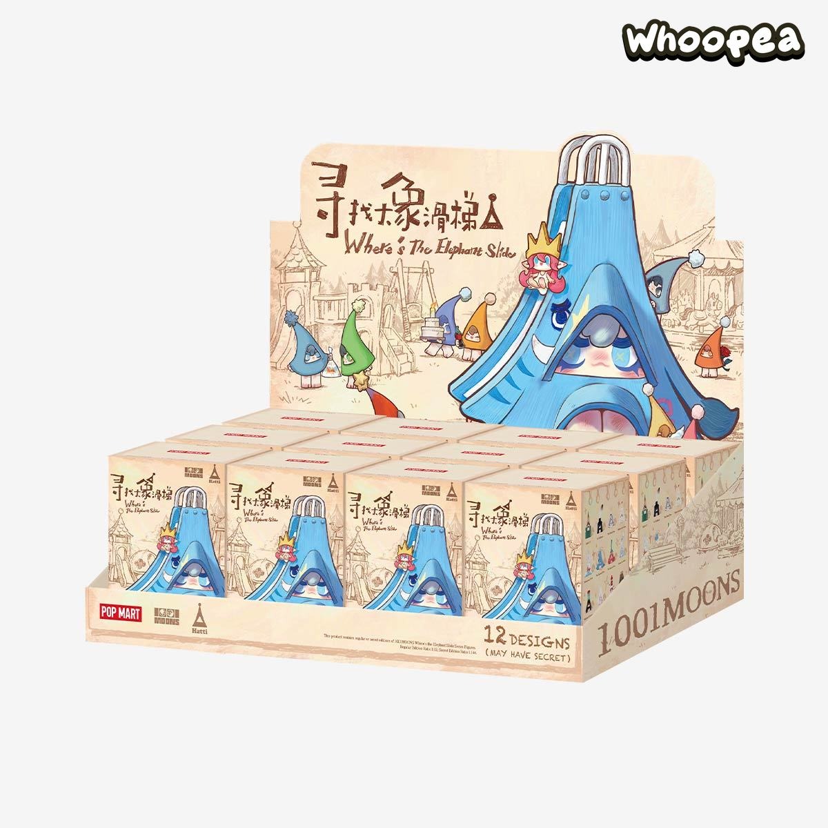 POP MART 1001MOONS Where's the Elephant Slide Series Figures. Blind Box