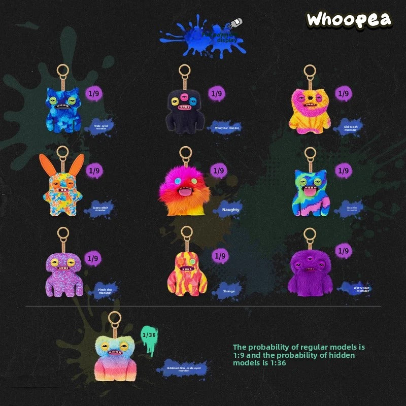 Fuggler Funny Ugly Monster Keypers V6 Series Plush Key Chain Dolls. Blind Box