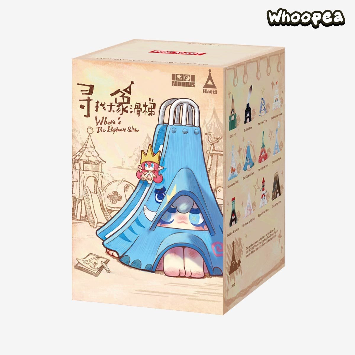 POP MART 1001MOONS Where's the Elephant Slide Series Figures. Blind Box