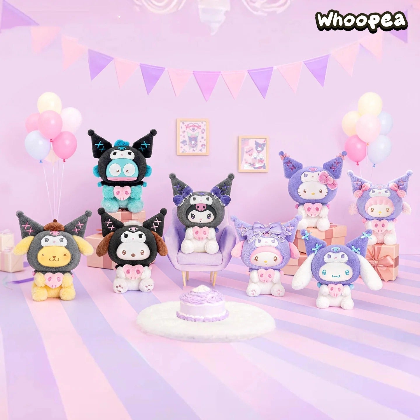 SRO Kuromi Party Series Plush Pendant Dolls. Blind Box