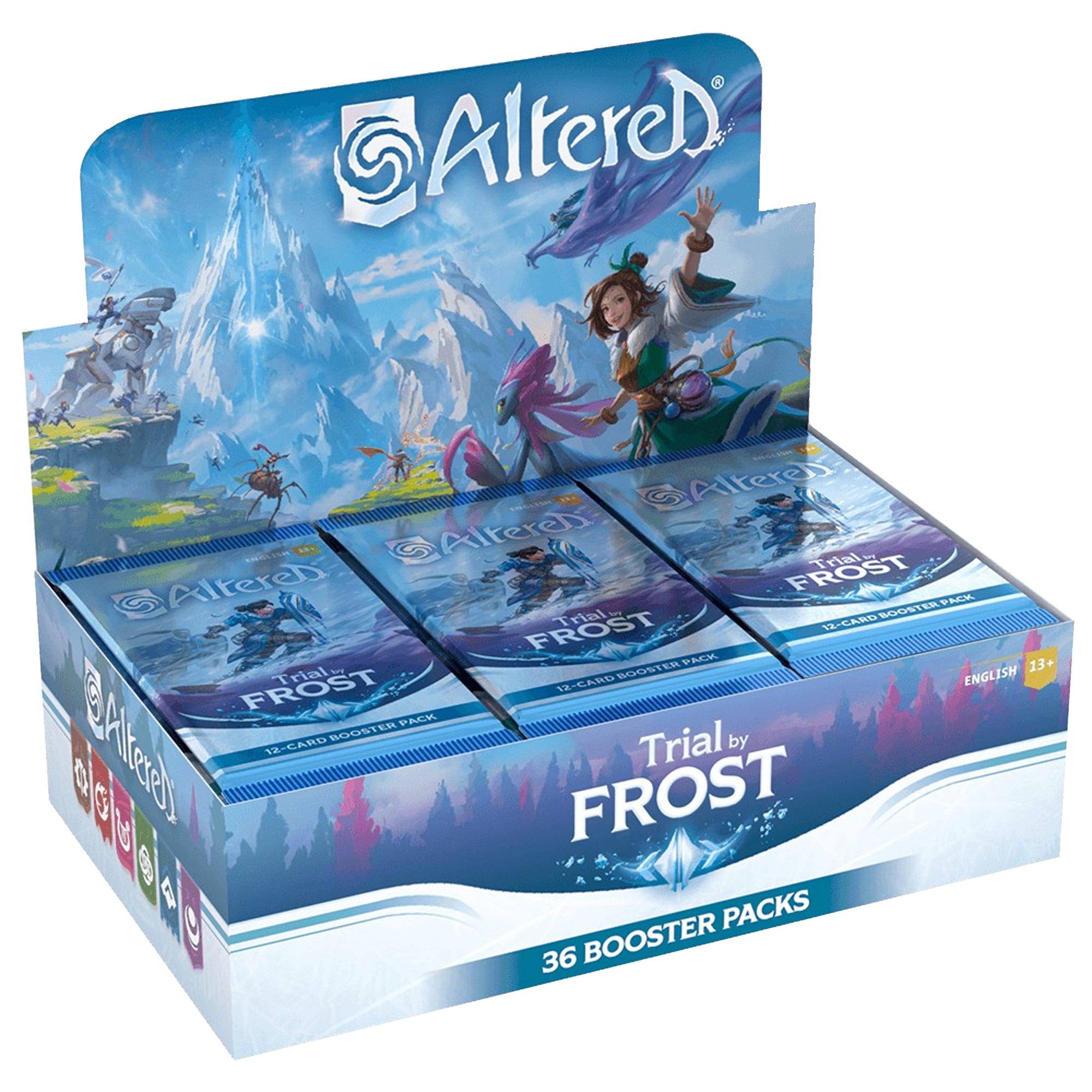 Altered TCG Trial By Frost Booster Box Display