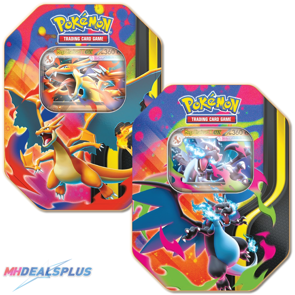 (Pre-Order) Pokemon Mega Charizard Tin Set of 2