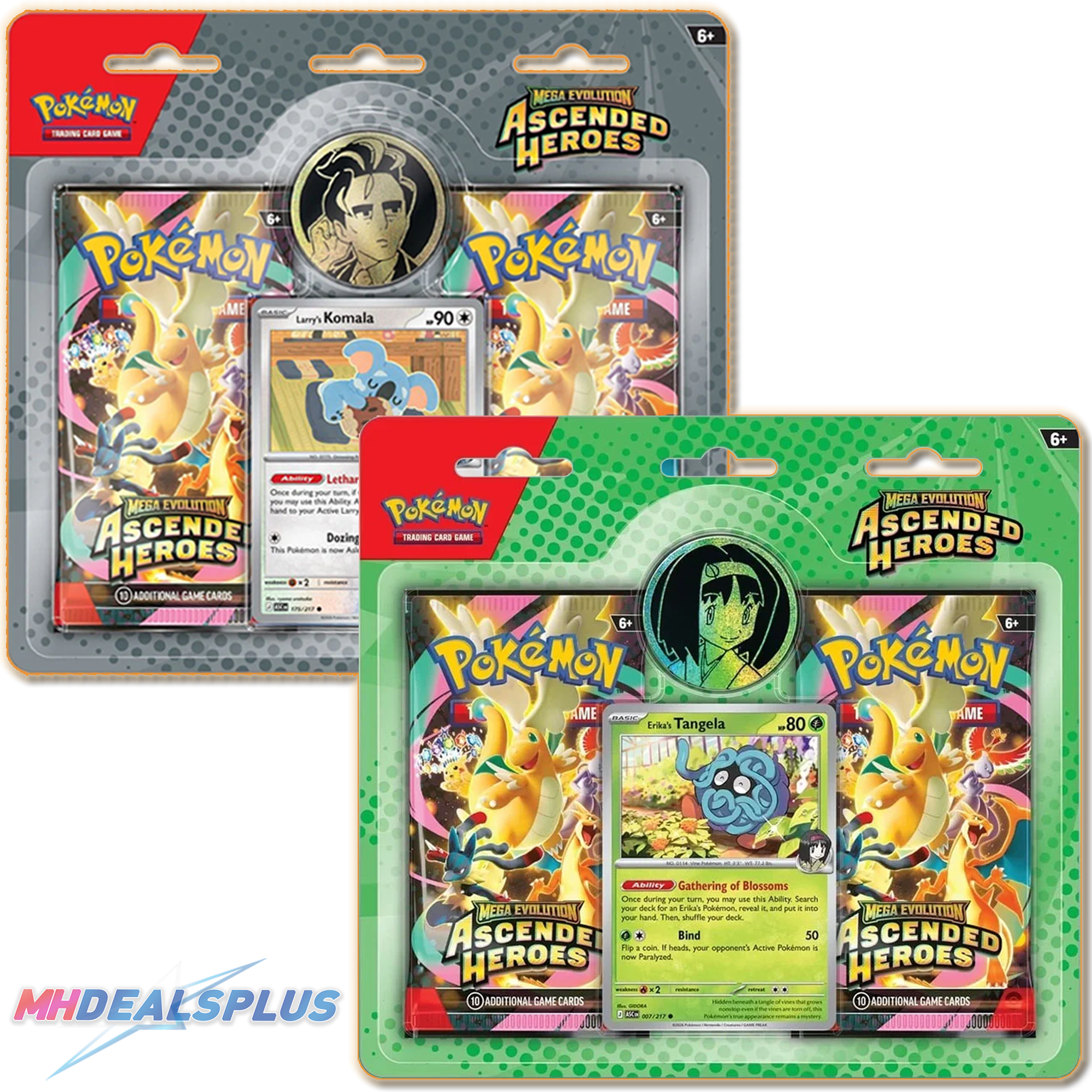 (Pre-Order) Pokemon Ascended Heroes 2-Pack Blister Set of 2 (Larry/Erika)