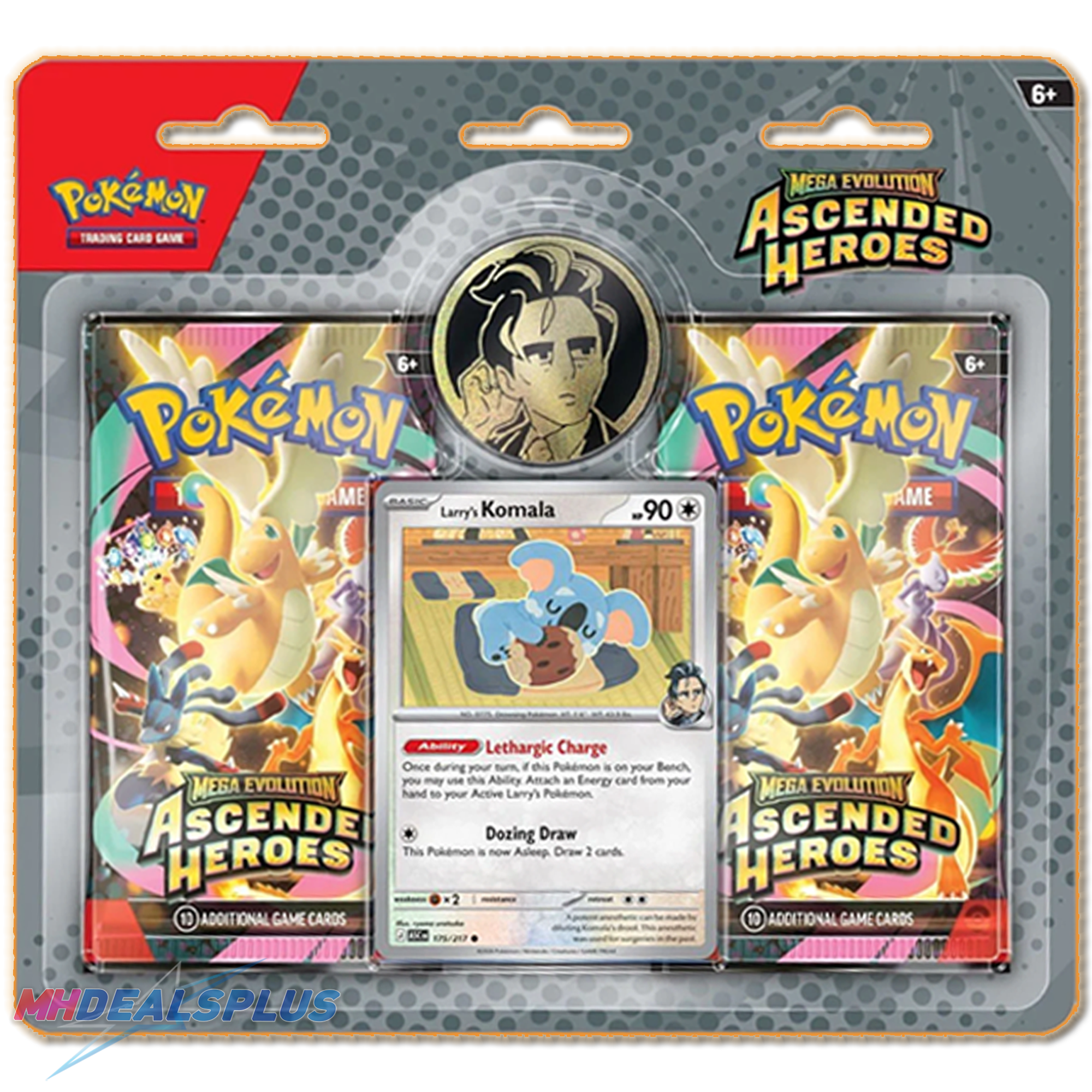 (Pre-Order) Pokemon Ascended Heroes 2-Pack Blister Set of 2 (Larry/Erika)