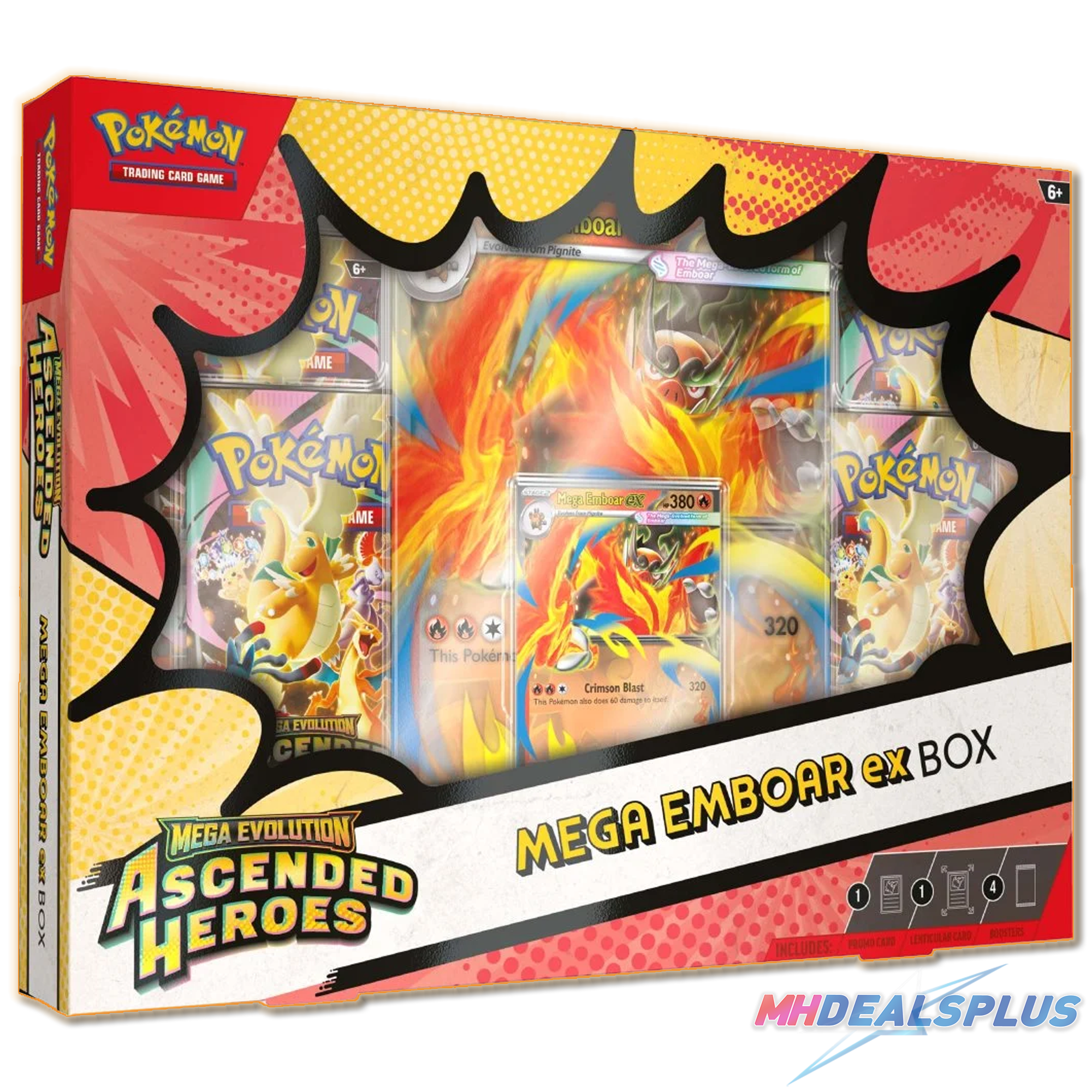(Pre-Order) Pokemon Ascended Heroes Mega ex Box Set of 3 (Mega Meganium ex. Mega Emboar ex. Mega Feraligatr ex)