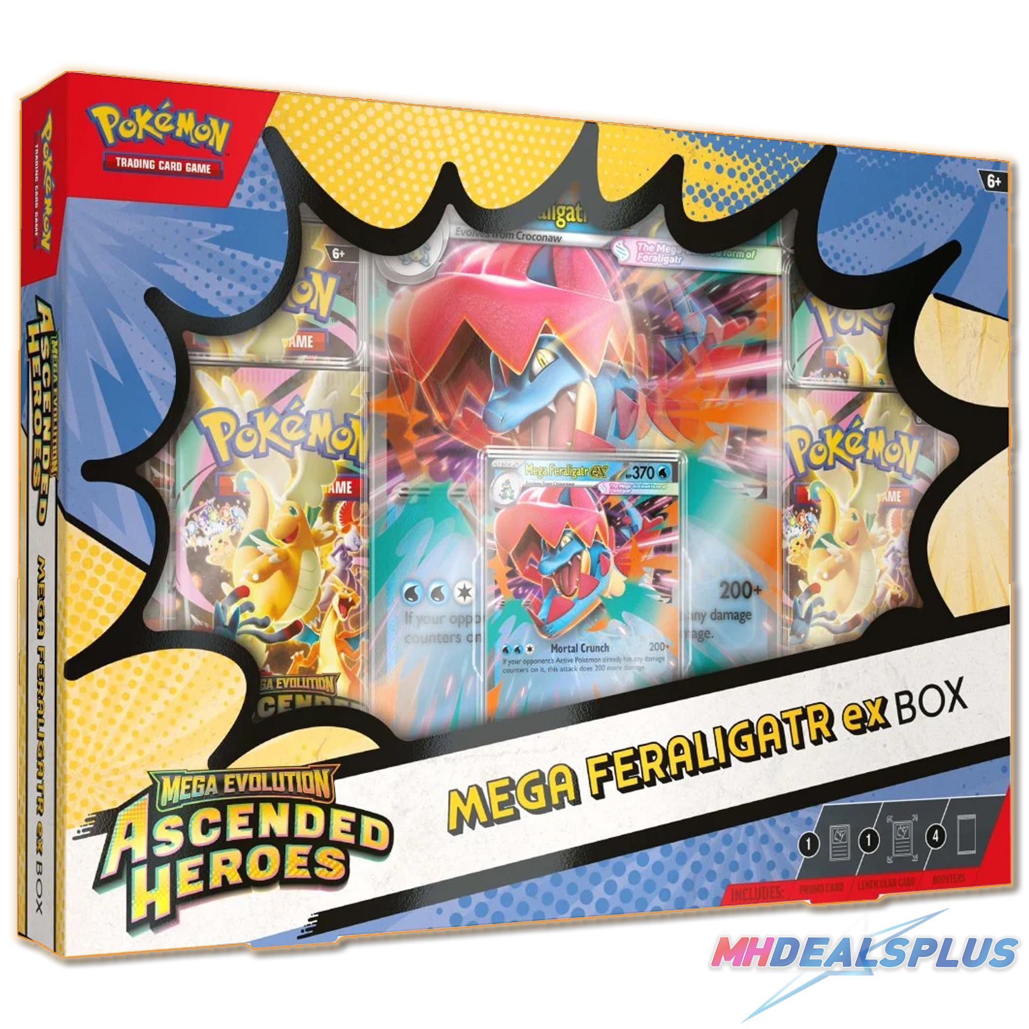 (Pre-Order) Pokemon Ascended Heroes Mega ex Box Set of 3 (Mega Meganium ex. Mega Emboar ex. Mega Feraligatr ex)