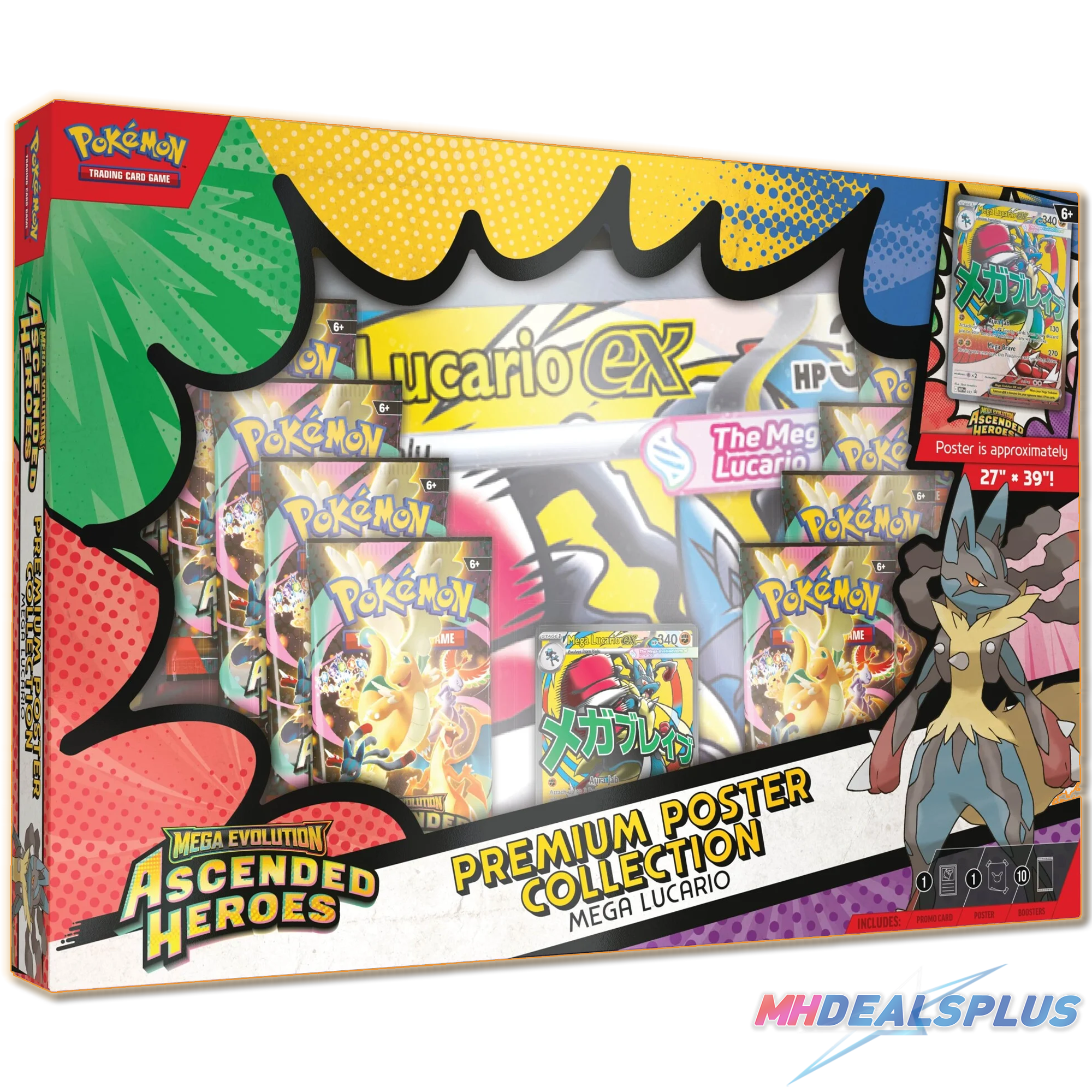 (Pre-Order) Pokemon Ascended Heroes Premium Poster Collection Set of 2 (Mega Lucario ex/Mega Gardevoir ex)