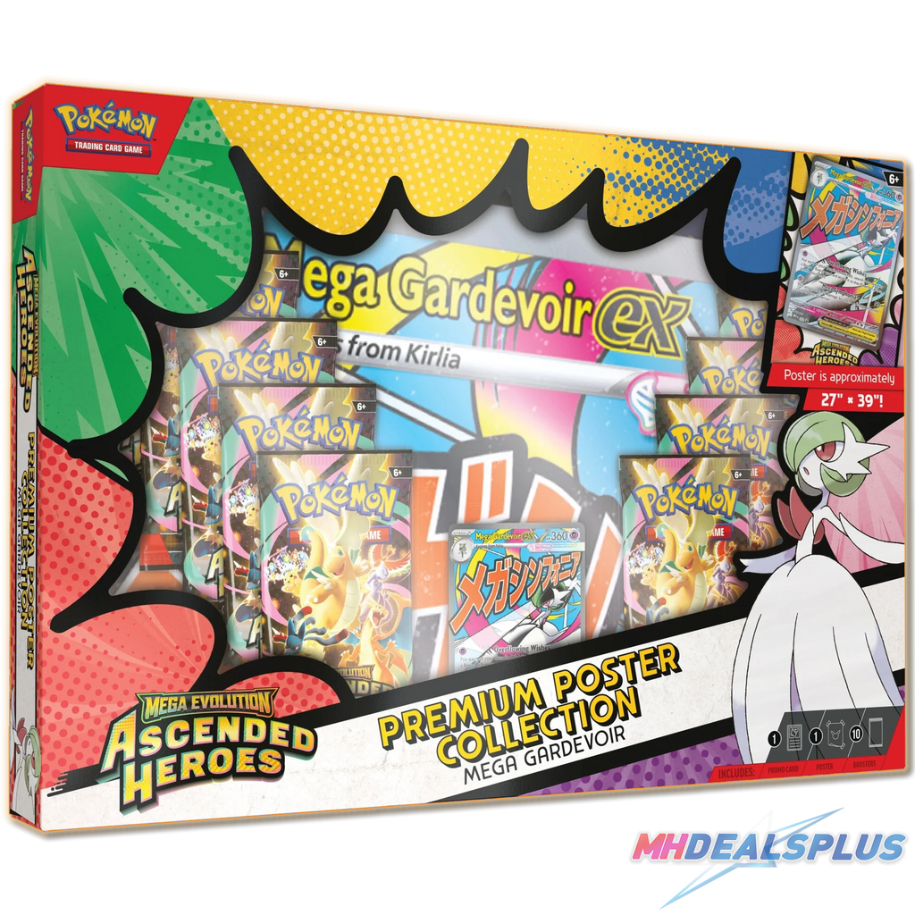 (Pre-Order) Pokemon Ascended Heroes Premium Poster Collection Set of 2 (Mega Lucario ex/Mega Gardevoir ex)