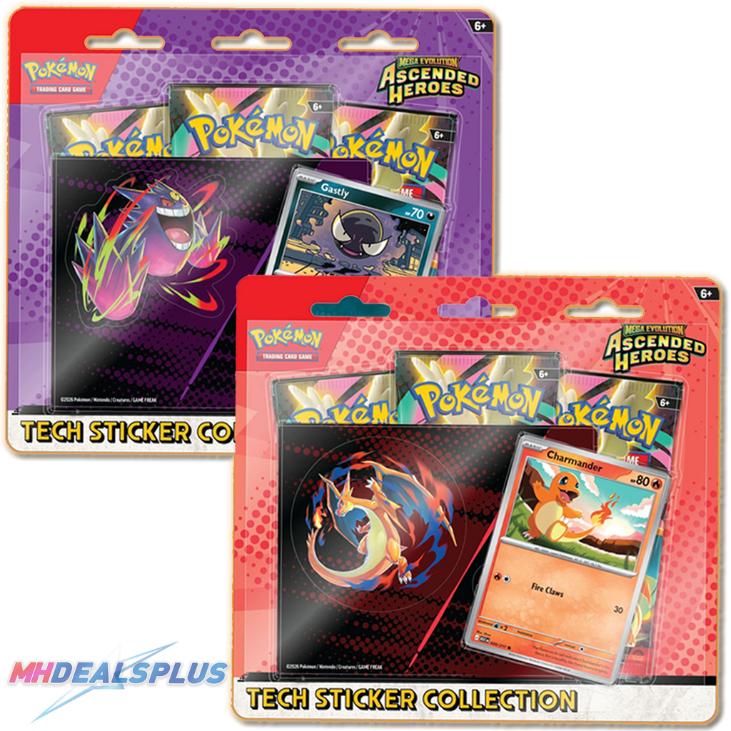 (Pre-Order) Pokemon Ascended Heroes Tech Sticker Collection Set of 2 (Charmander/Gastly)