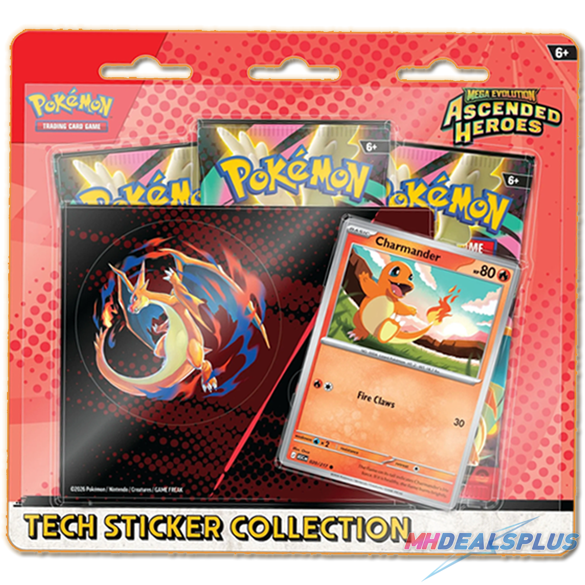 (Pre-Order) Pokemon Ascended Heroes Tech Sticker Collection Set of 2 (Charmander/Gastly)