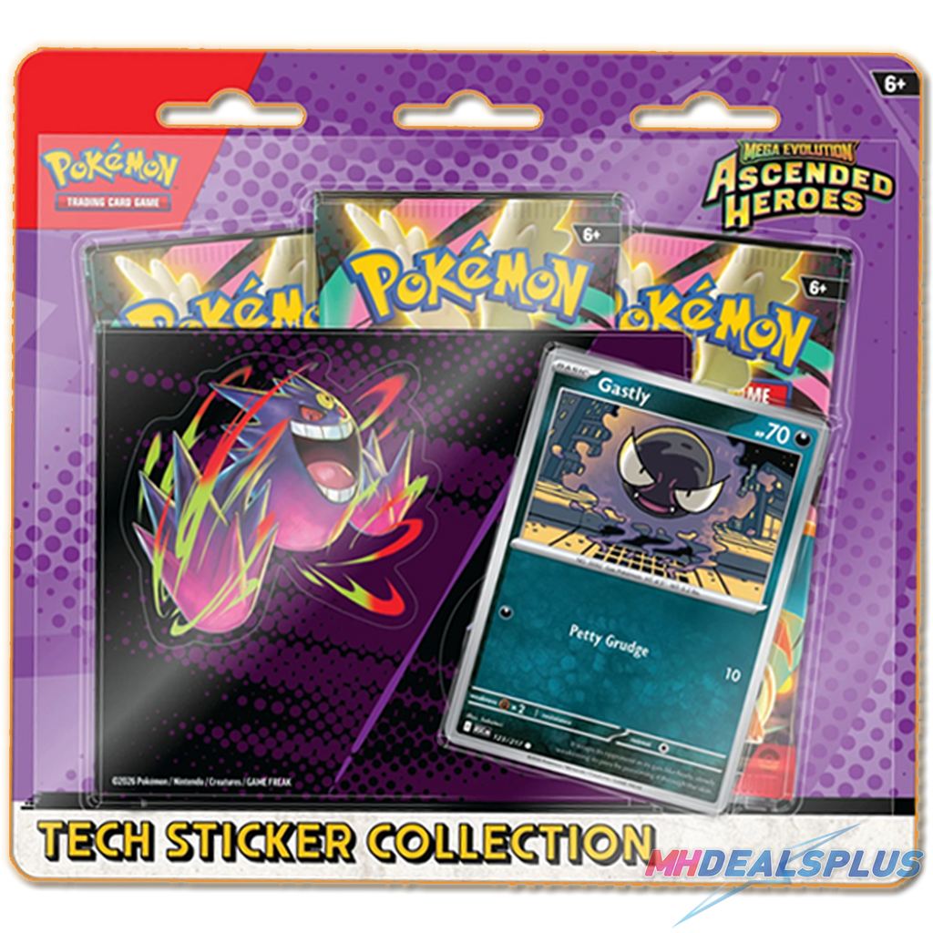 (Pre-Order) Pokemon Ascended Heroes Tech Sticker Collection Set of 2 (Charmander/Gastly)