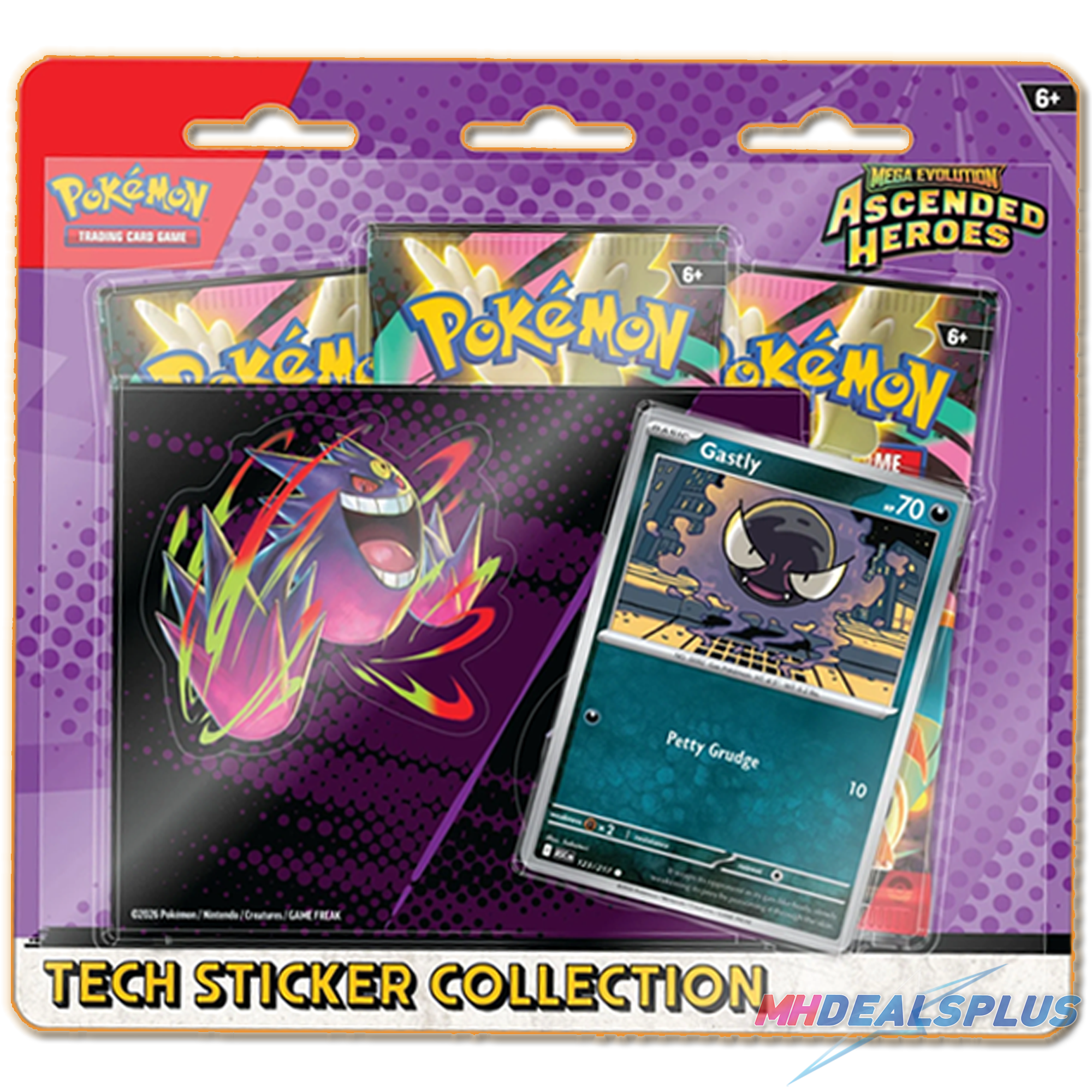 (Pre-Order) Pokemon Ascended Heroes Tech Sticker Collection Set of 2 (Charmander/Gastly)