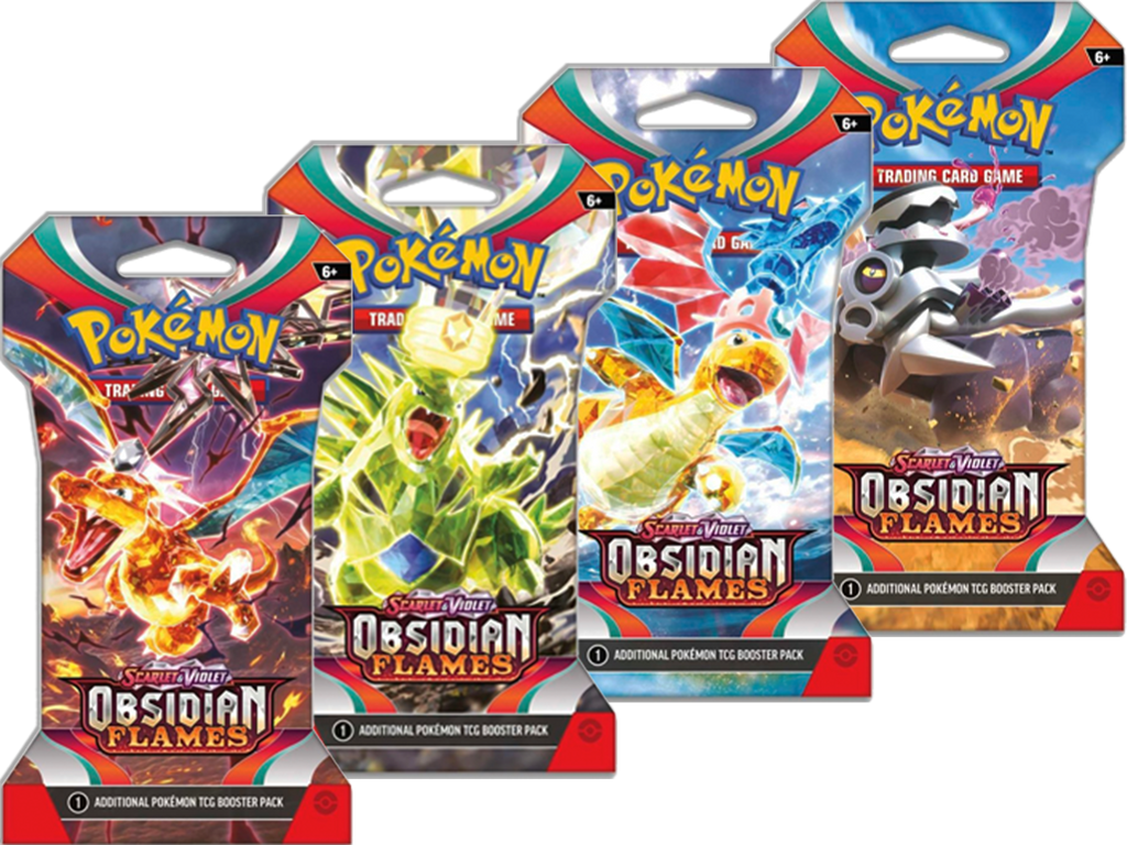 Pokemon Obsidian Flames Sleeved Booster Pack Sealed Display (24ct)