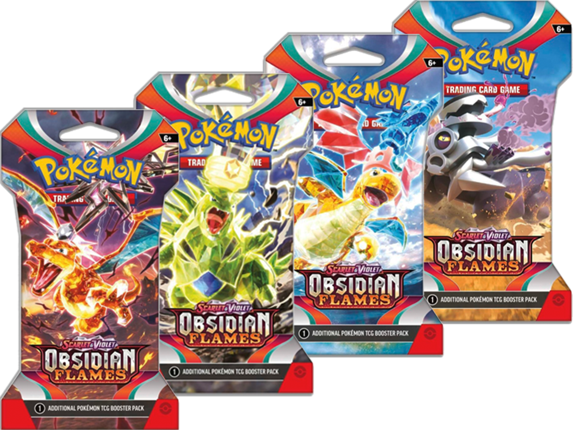 Pokemon Obsidian Flames Sleeved Booster Pack Sealed Display (24ct)