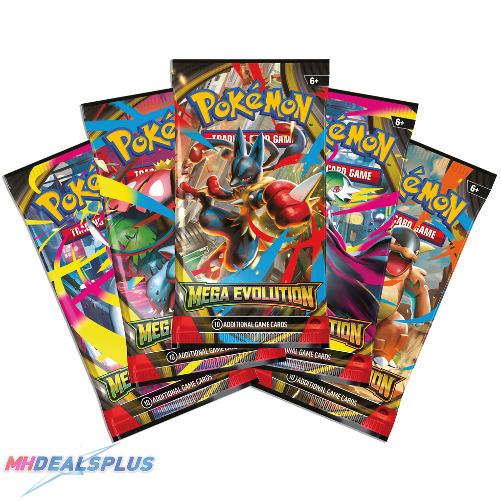 Pokemon Mega Evolution Booster Pack Set of 5