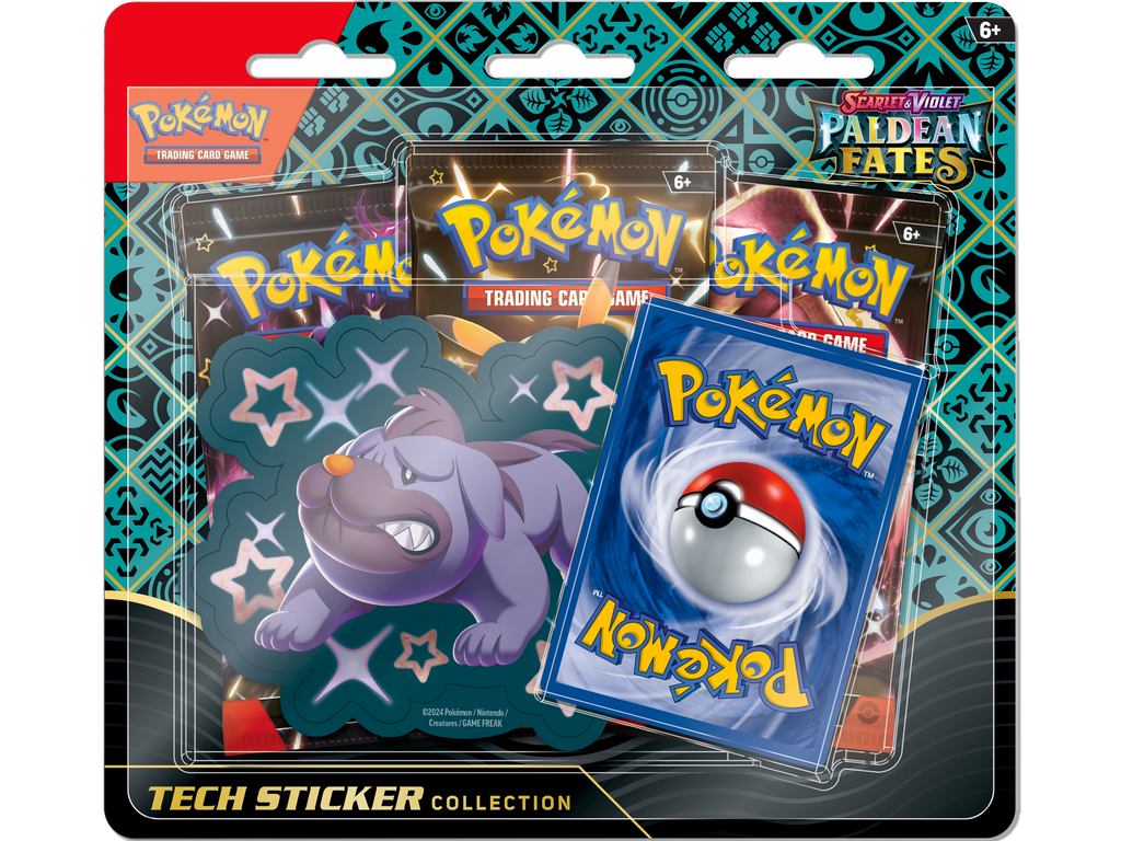 Pokemon Paldean Fates Tech Sticker Collection Set of 3
