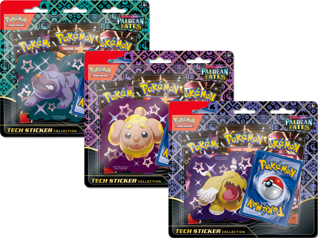 Pokemon Paldean Fates Tech Sticker Collection Set of 3
