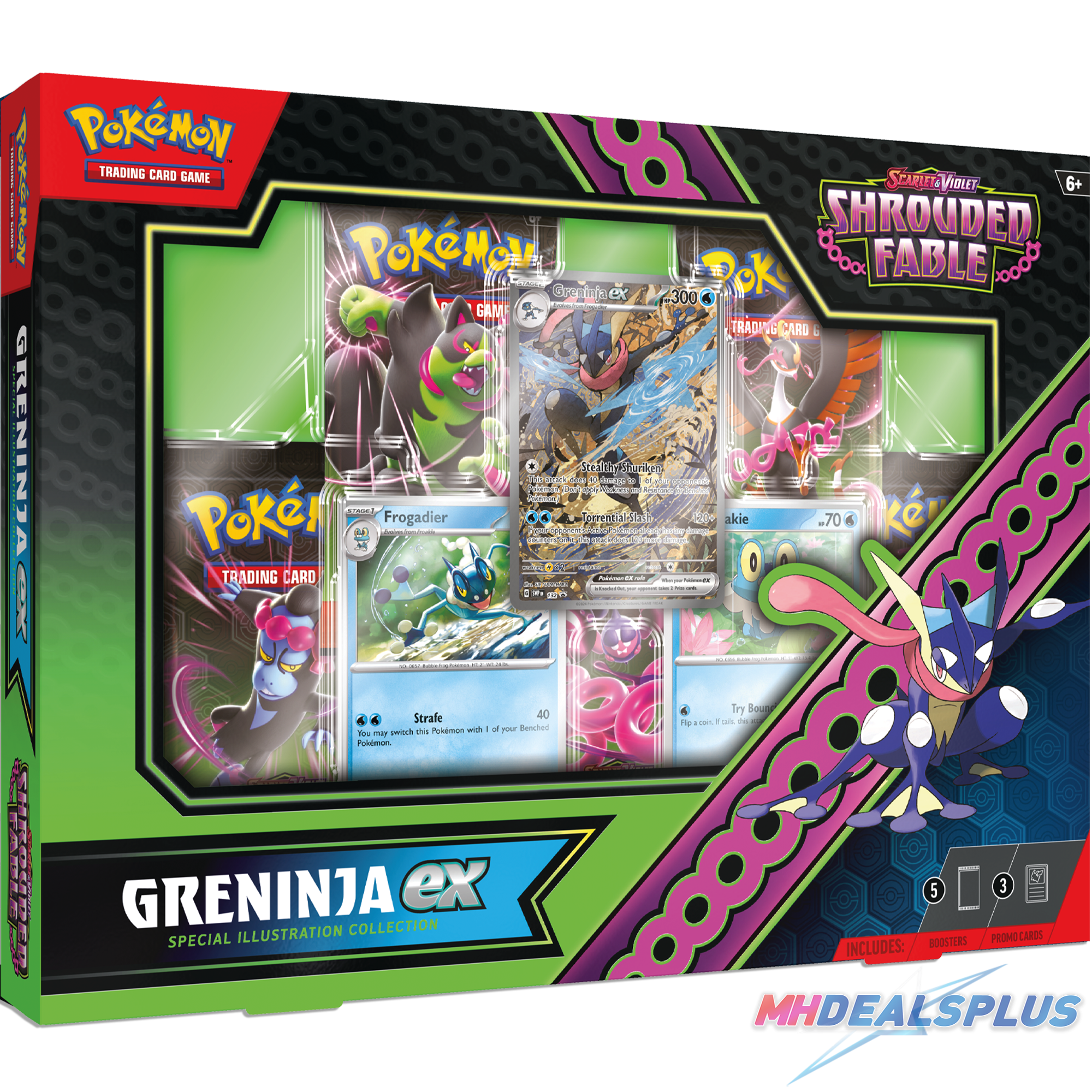 Pokemon Shrouded Fable Greninja ex + Kingdra ex Special Illustration Collection