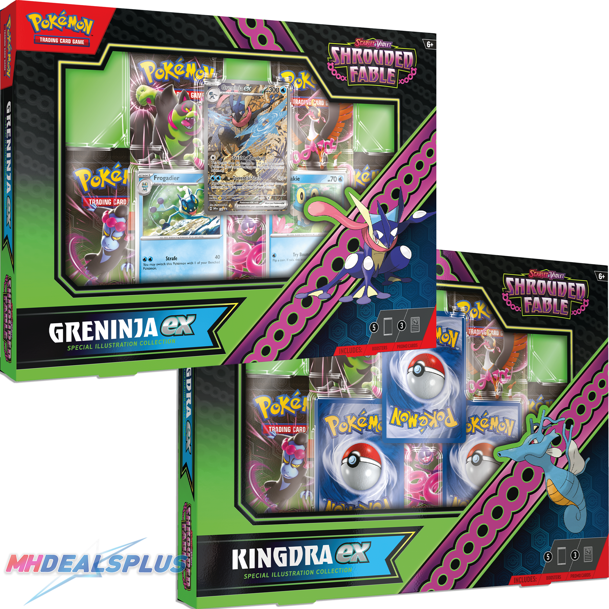 Pokemon Shrouded Fable Greninja ex + Kingdra ex Special Illustration Collection