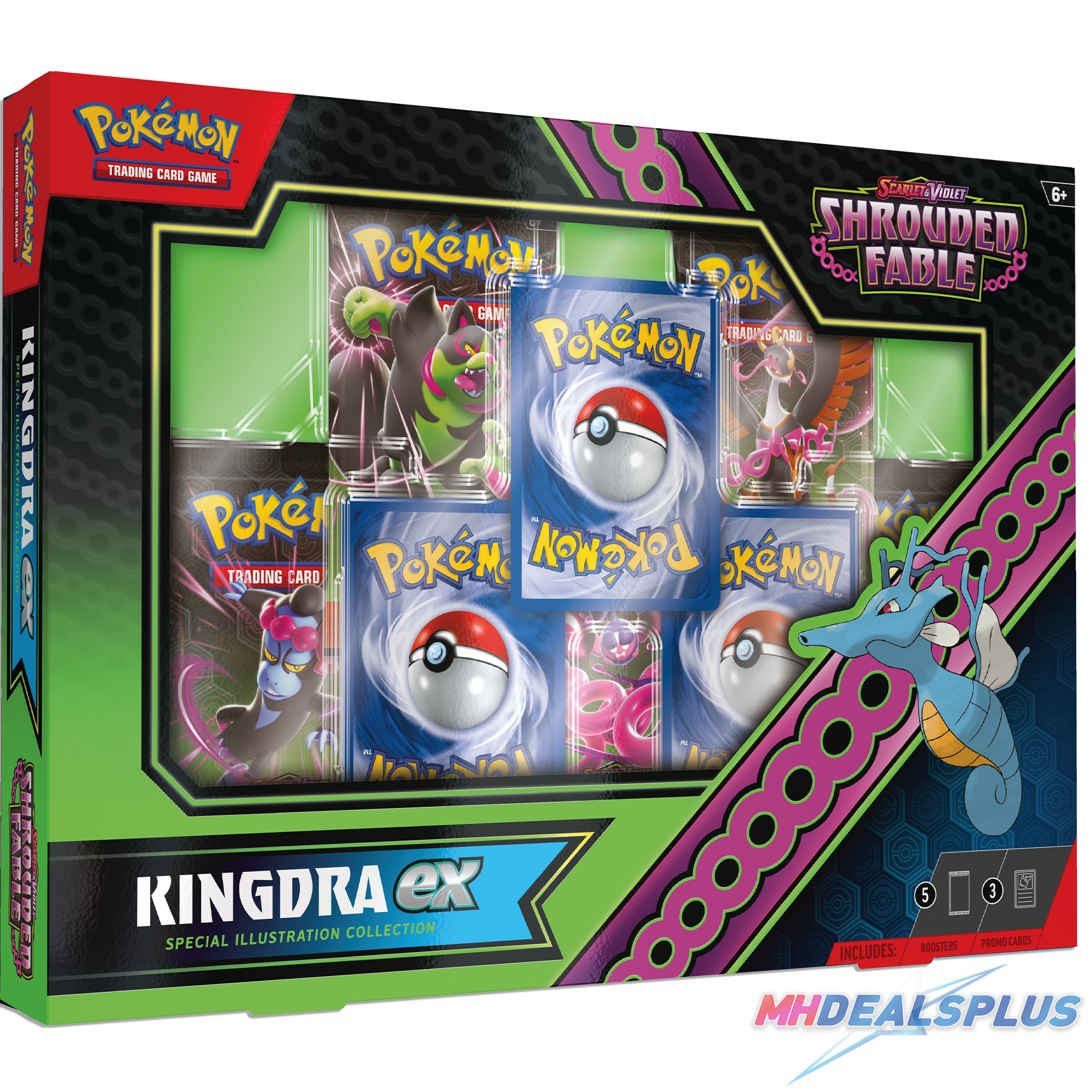 Pokemon Shrouded Fable Greninja ex + Kingdra ex Special Illustration Collection Sealed Case