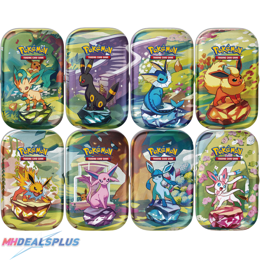 Pokemon Prismatic Evolutions Mini Tin Set of 8 (Loose Tins)