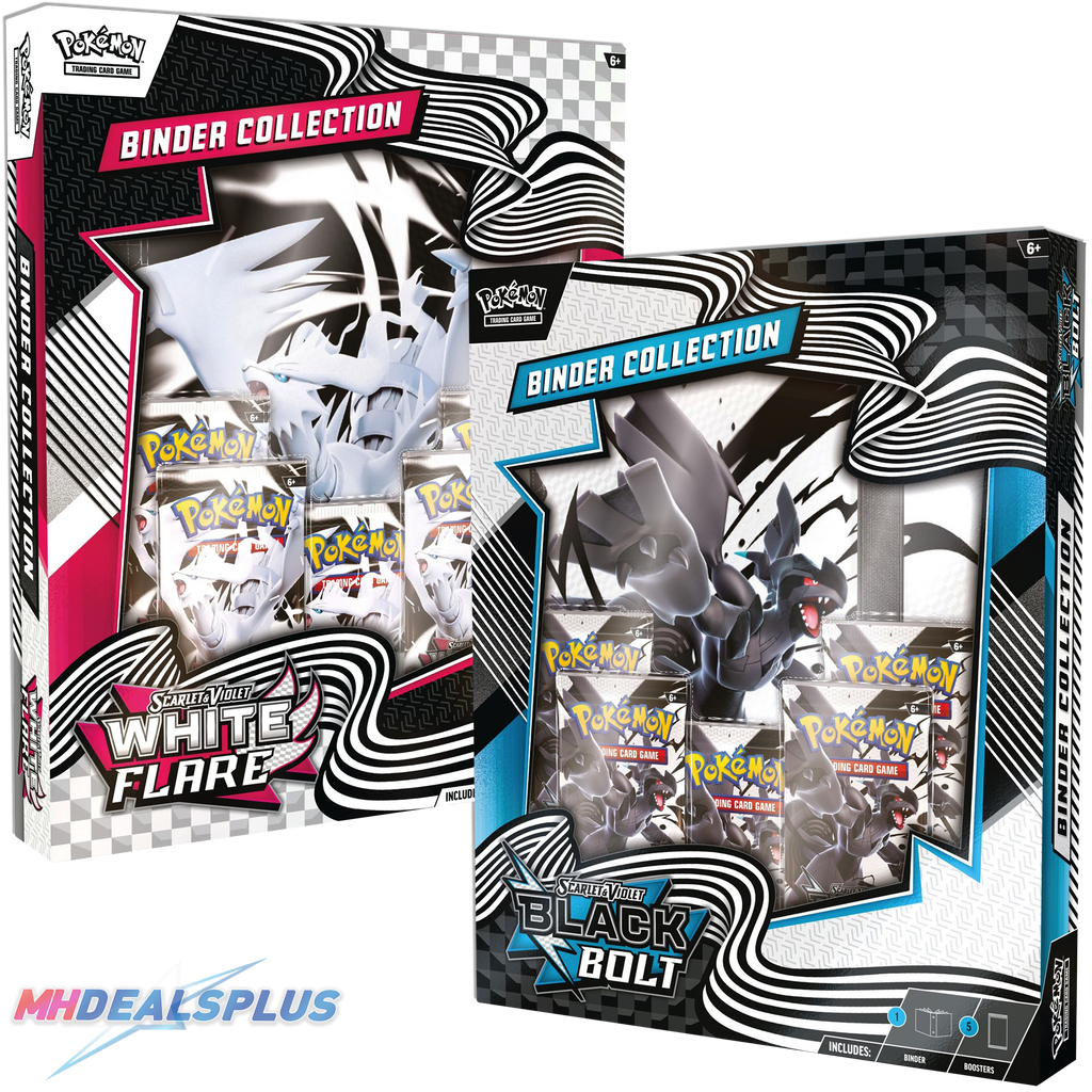 Pokemon Black Bolt & White Flare Binder Collection Set of 2