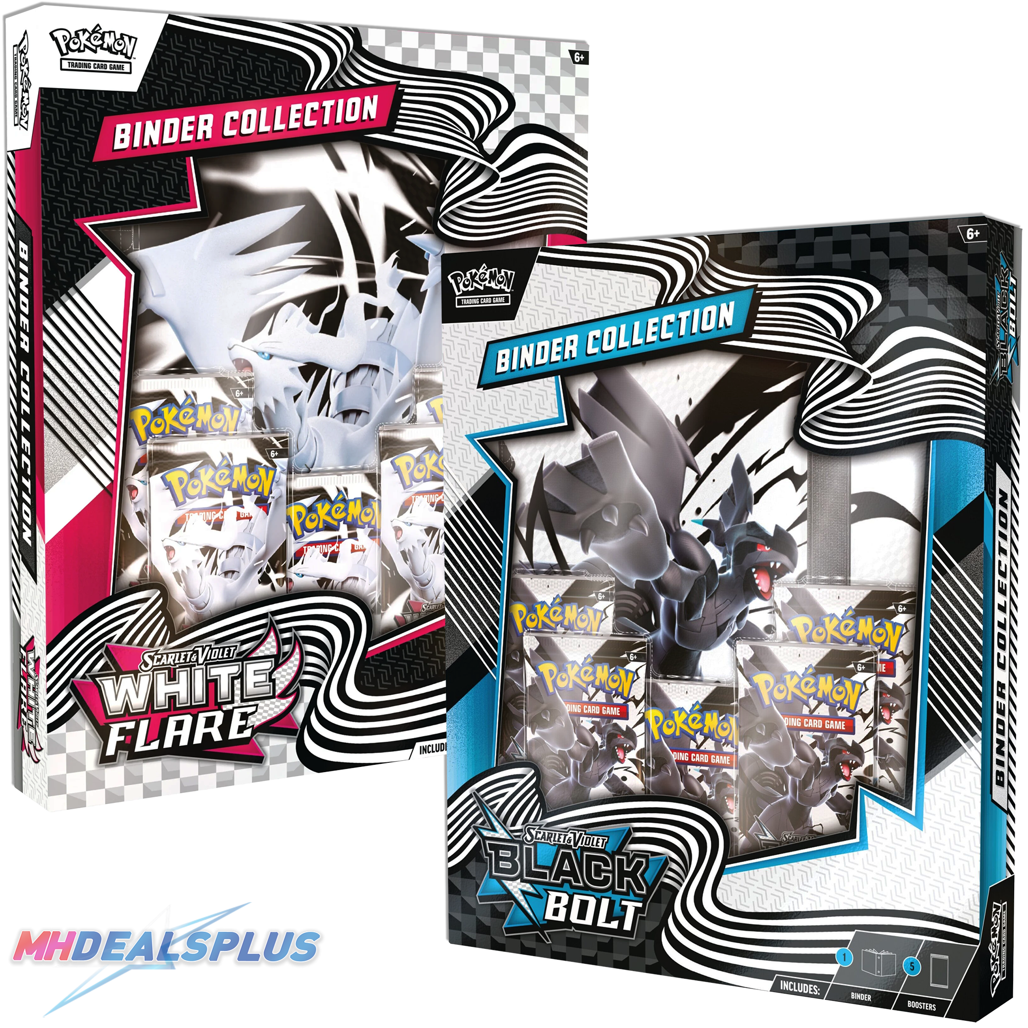 Pokemon Black Bolt & White Flare Binder Collection Set of 2