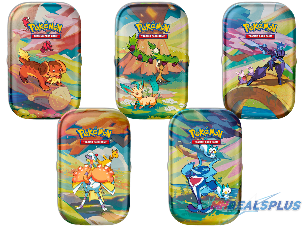 [SUMMER SALE] Pokemon Vibrant Paldea Mini Tins Set of 5 - 10 Booster Packs